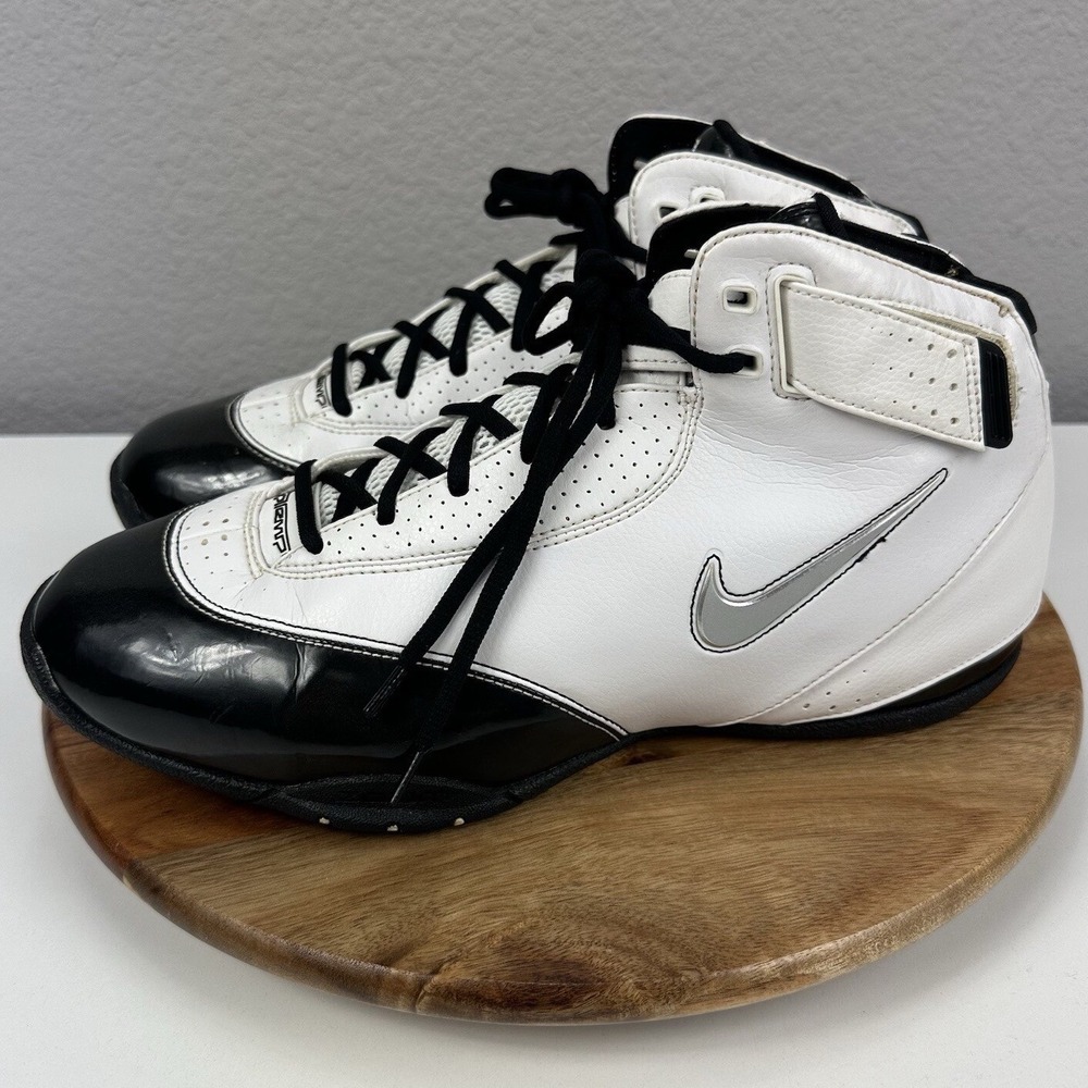 Nike Air Zoom Uptempo Challenge 2007 Mens 10 High Top Shoes White 316968-101